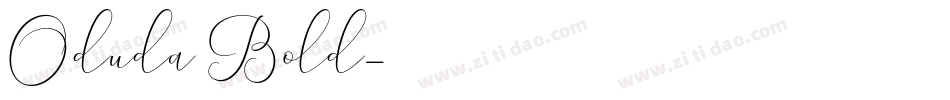Oduda Bold字体转换